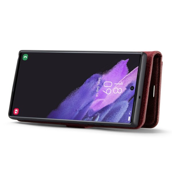 DG.MING 2-in-1 Magnet Wallet Samsung Galaxy S23 Ultra Red