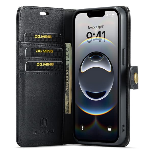DG.MING 2-i-1 Magnetiskt Plånboksfodral iPhone 16e Svart