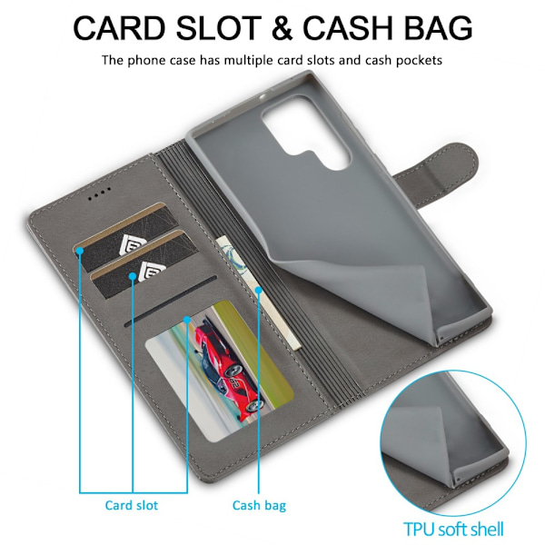 LC.IMEEKE Plånboksfodral Samsung Galaxy S25 Ultra Grå