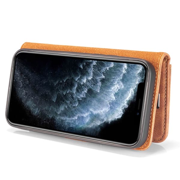 DG.MING 2-in-1 Magnet Wallet iPhone 13 Mini Cognac