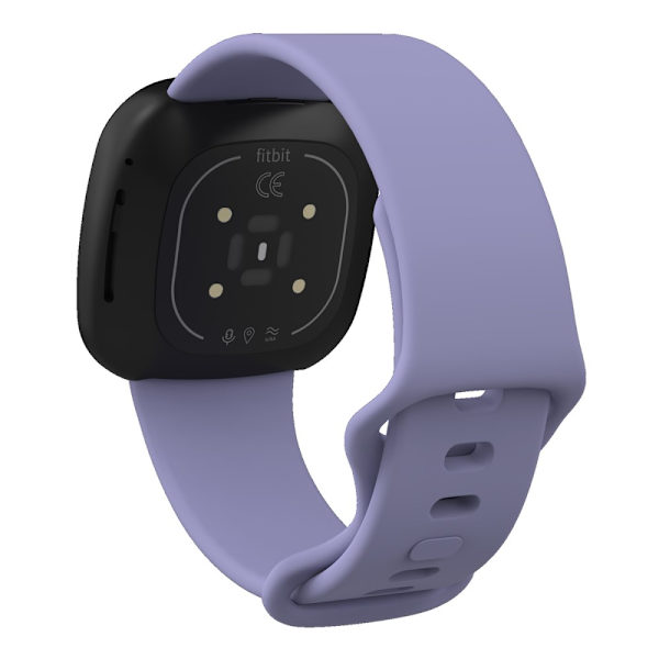 Fitbit Versa 4/Sense 2 -vaaleanliila silikoniranneke (L)