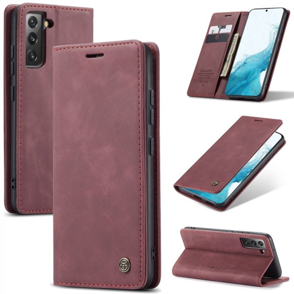CaseMe Slim Plånboksfodral Samsung Galaxy S22 Plus Röd