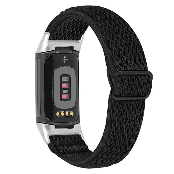 Vävd Nylonarmband Fitbit Charge 5 Svart