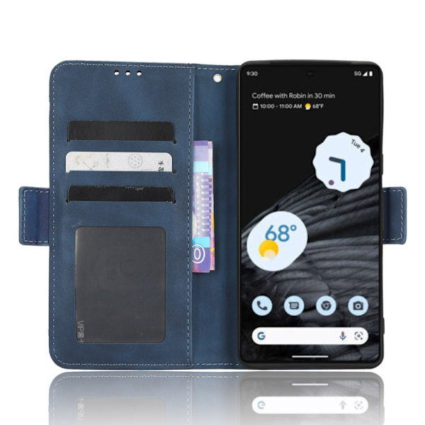 Monikäyttöinen lompakkokotelo Google Pixel 7 Prolle, sininen