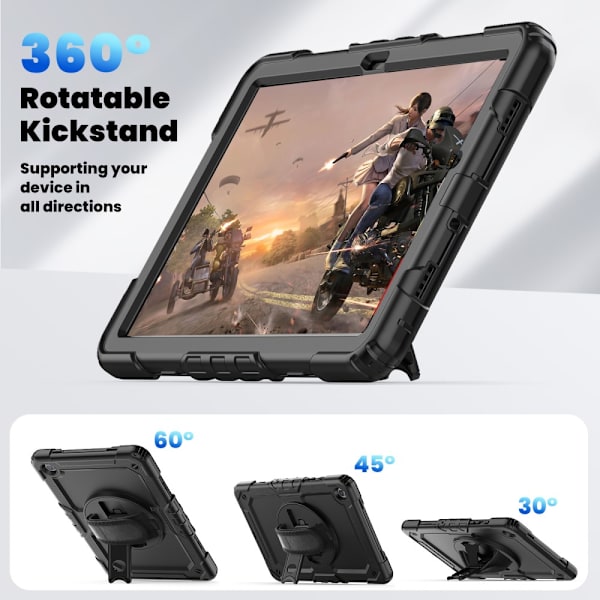 Samsung Galaxy Tab A9 Plus Stöttåligt Hybridskal Svart