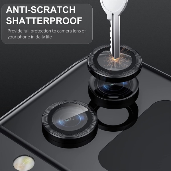 Hat Prince Hærdet Glas Linsebeskyttelse Samsung Galaxy Z Flip 5 Sort
