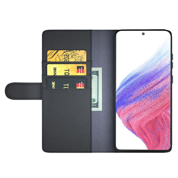 Ægte læderetui Samsung Galaxy A53 Sort