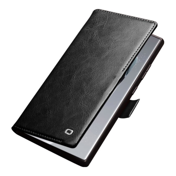 Qialino Leather Wallet Case Samsung Galaxy S24 Ultra Black