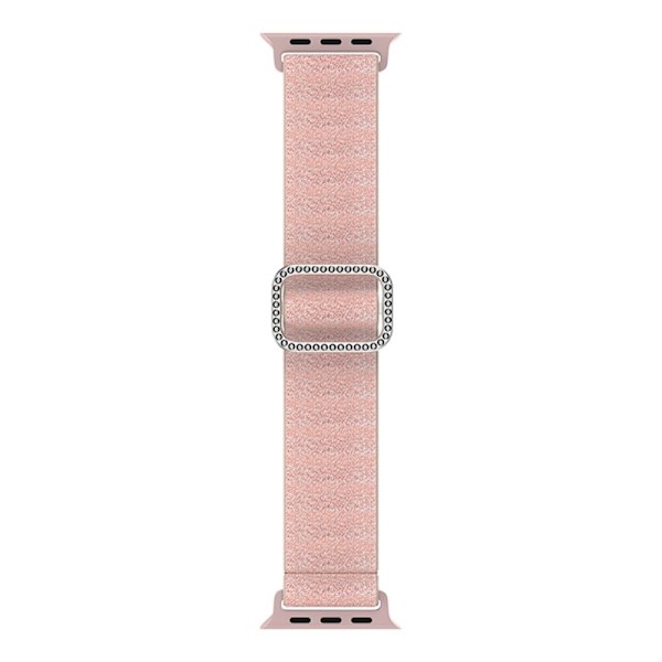 Elastiskt Nylonarmband Apple Watch 41mm Series 9 Glitter Rosa