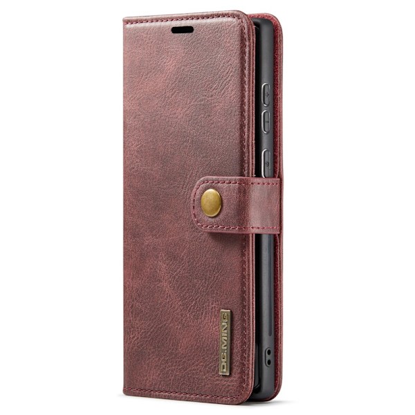 DG.MING 2-in-1 Magnet Wallet Samsung Galaxy S24 Ultra Red