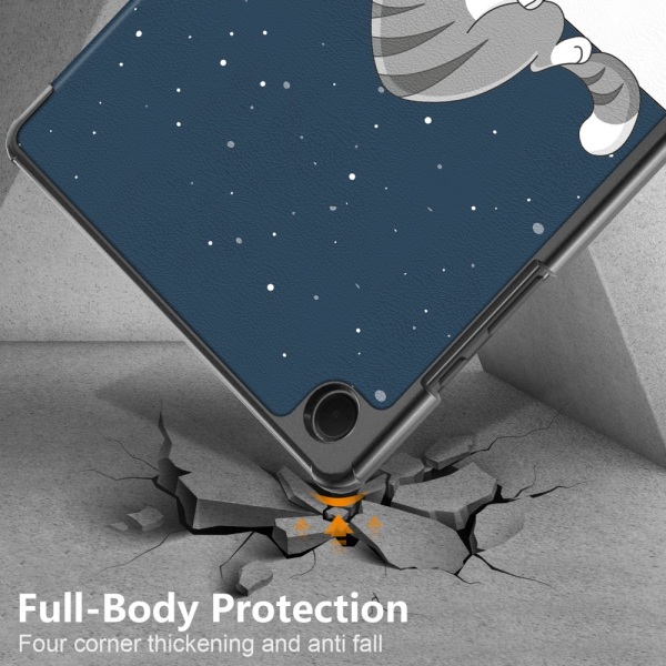 Samsung Galaxy Tab A9 Plus -kotelo Tri-fold Kissa