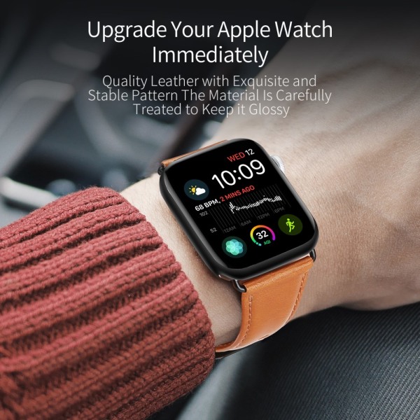 Dux Ducis Nahkaranneke Apple Watch 41mm Series 9 Cognac