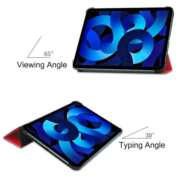 Apple iPad 11 11. Gen (2025) Cover Tri-fold Rød