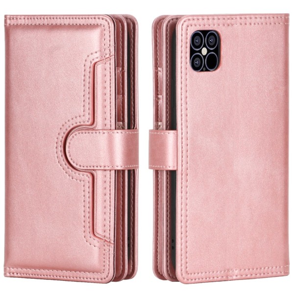 Läder Plånboksfodral Multi-Slot iPhone 13 Roséguld