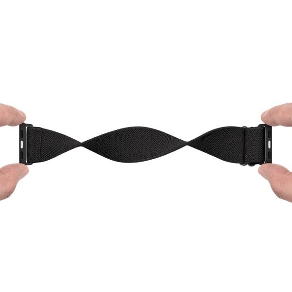 Elastisk Nylonrem til Apple Watch 45mm Series 9 Sort