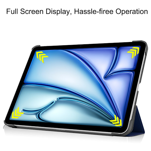 Apple iPad Air 13 2nd Gen (2025) Fodral Tri-fold Mörkblå