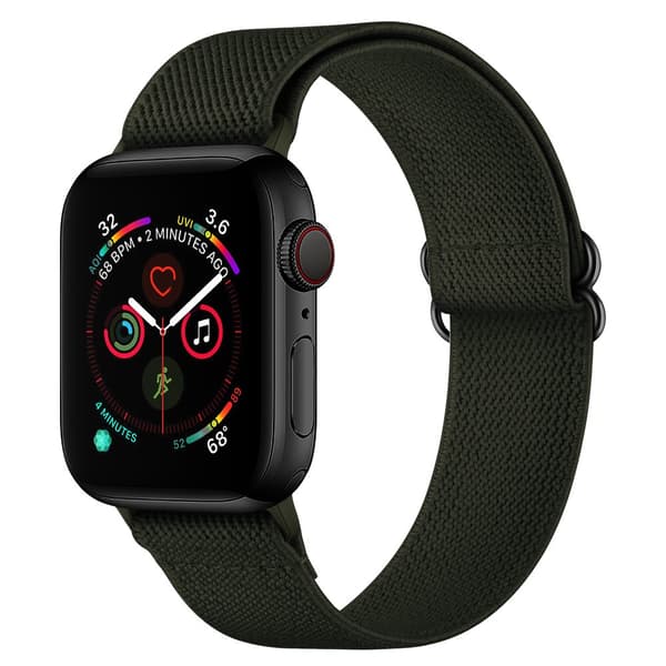 Elastisk nylonrem Apple Watch Series 11 42mm Grøn