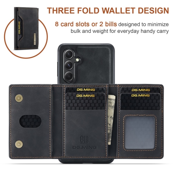 DG.MING 2 in 1 Magnetic Card Slot Case Samsung Galaxy S23 FE Bla