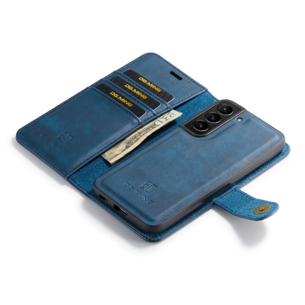 DG.MING 2-in-1 Magnet Wallet Samsung Galaxy S22 Blue
