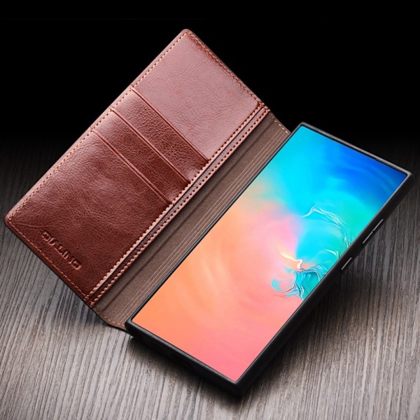 Qialino Læder Pung Etui Samsung Galaxy S25 Sort