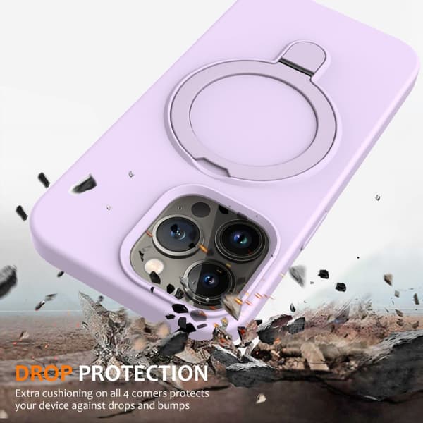 Silikonskal Kickstand MagSafe iPhone 16 Pro Lila