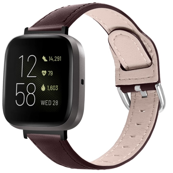 Äkta Läderarmband Fitbit Versa 3/Sense Coffee