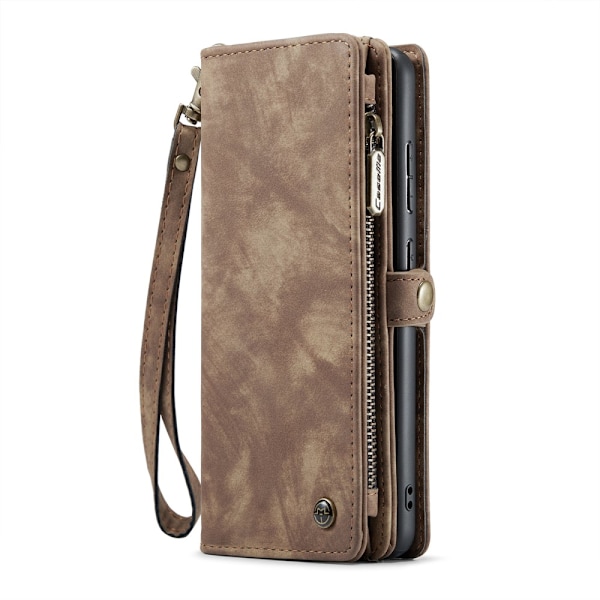 CaseMe Multi-Slot 2-in-1 Lompakko Kotelo Galaxy S25 Plus Ruskea