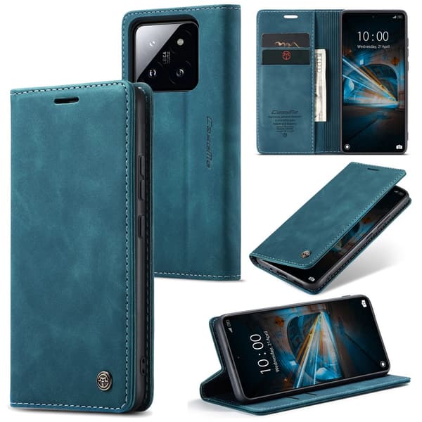 CaseMe Slim Pungetui Xiaomi 14 Blå