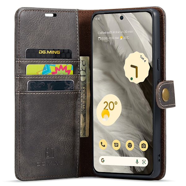 DG.MING 2-in-1 Magnet Wallet Google Pixel 8 Brown