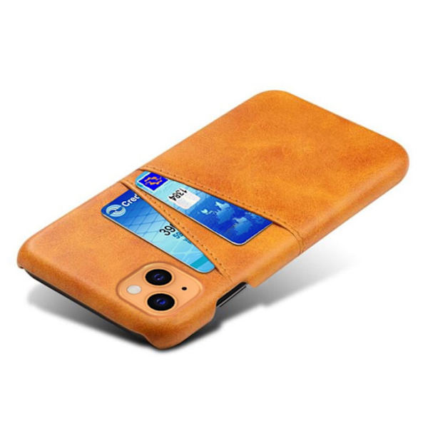 Læderskal med kortholder til iPhone 13 Mini Cognac