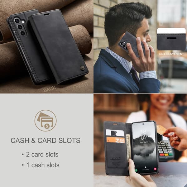CaseMe Slim Wallet Case Samsung Galaxy S25 Plus Sort