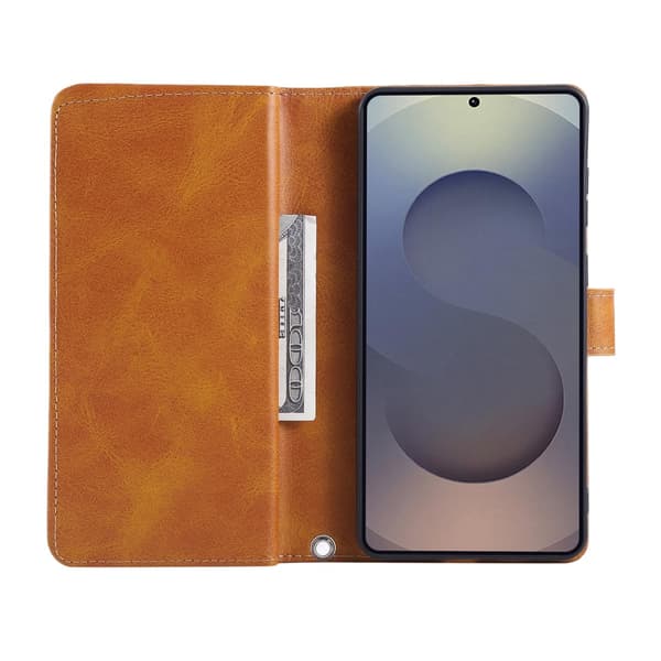 Plånboksfodral Multi-Slot Samsung Galaxy S25 Edge Cognac