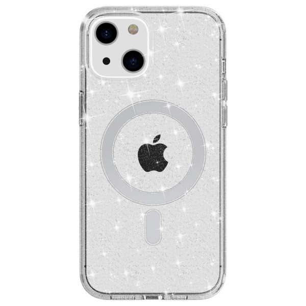 Glitter MagSafe Cover iPhone 14 Gennemsigtig