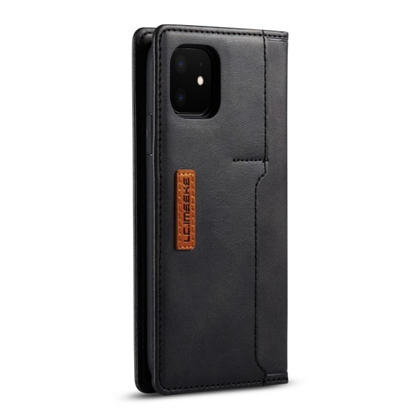 LC.IMEEKE Retro Nahkakotelo iPhone 11 Musta