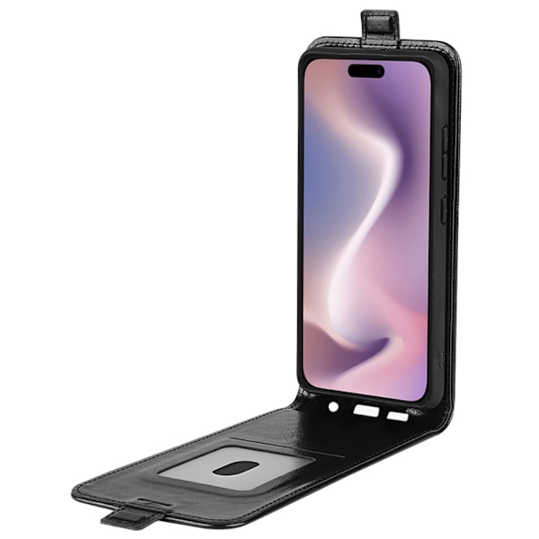 Flip Läderfodral iPhone 16 Pro Svart