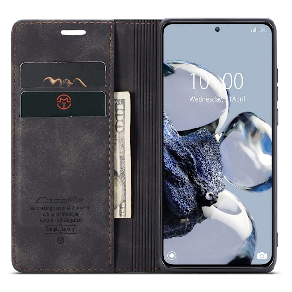 CaseMe Slim Pungetui Xiaomi 12T Pro Sort