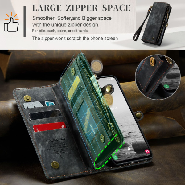 CaseMe Multi-Slot 2 i 1 Pungetui Galaxy A34 Sort