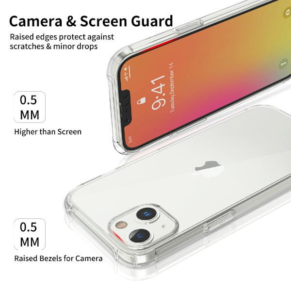 Stöttåligt TPU Skal iPhone 13 Pro Max Transparent