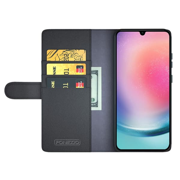 Ægte Læderetui Samsung Galaxy A16 Sort