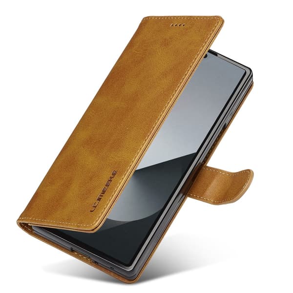 LC.IMEEKE Plånboksfodral Samsung Galaxy Z Fold 7 Cognac