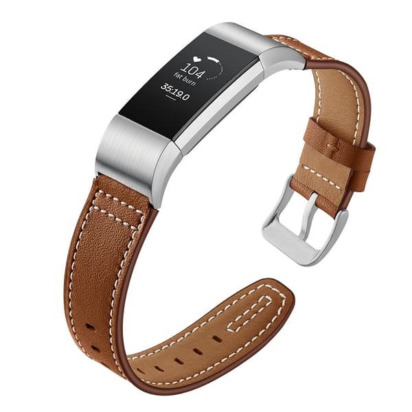 Äkta Läderarmband Fitbit Charge 2 Brun
