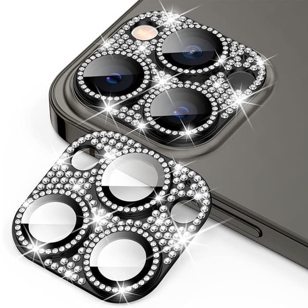 Hat Prince Glitter Kamerasuoja Alumiini iPhone 15 Pro/iPhone 15