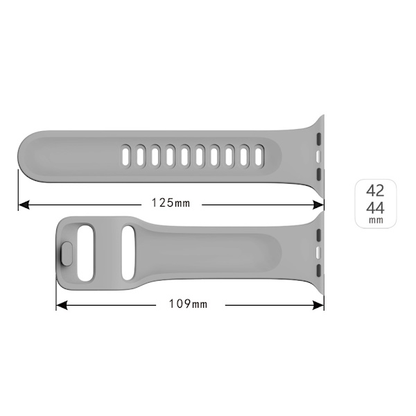 Silikone Rem Apple Watch Ultra 2 49mm Grå