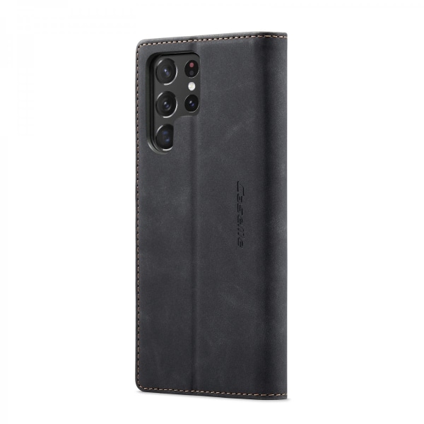 CaseMe Slim Plånboksfodral Samsung Galaxy S22 Ultra Svart