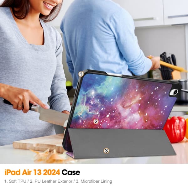 iPad Air 13 1. generation (2024) Etui Tri-fold Stjernehimmel