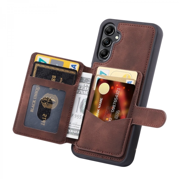 Multi-Slot Cover RFID-beskyttelse Samsung Galaxy A14 Brun