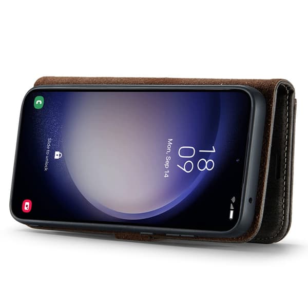 DG.MING 2-i-1 Magnetiskt Plånboksfodral Samsung Galaxy S23 FE Br