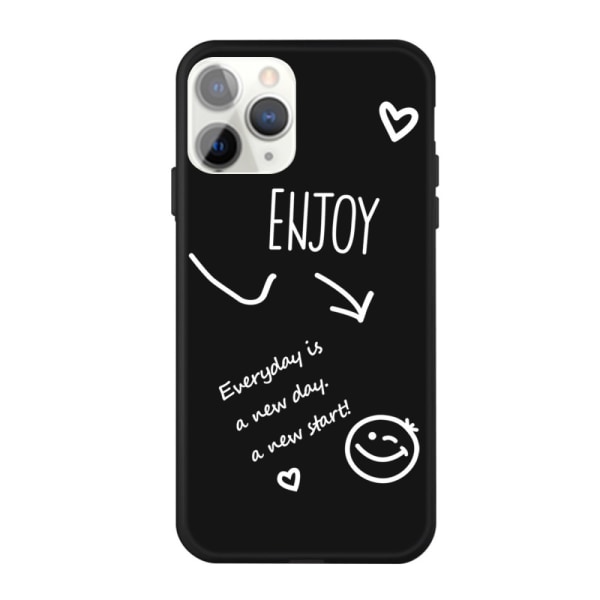 Letter Motif Case iPhone 11 Pro musta