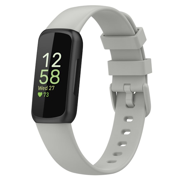 Fitbit Inspire 3 -silikoniranneke, harmaa (L)
