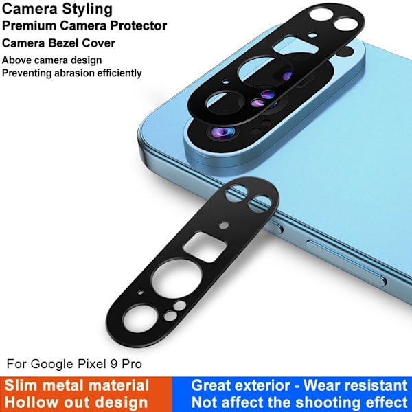 Imak Härdat Glas Linsskydd Google Pixel 9 Pro Svart